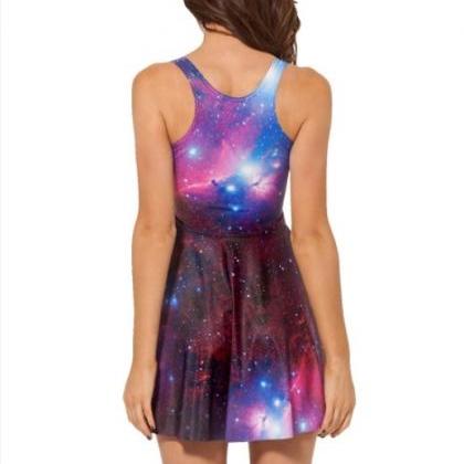 The Milky Way Purple Skating Dress